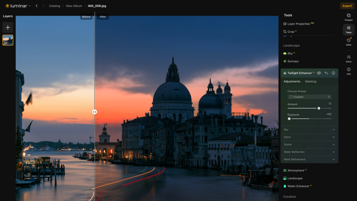 luminar photo editing review - ally travels
