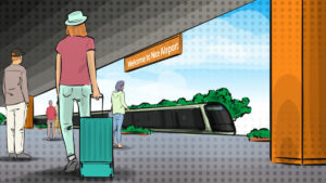nice-airport-to-city-center-cartoon of the nice airport