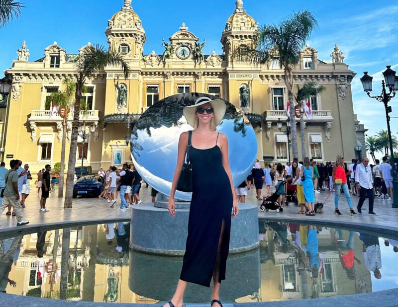 ALLY IN FRONT OF THE MONTE CARLO CASINO IN MONACO