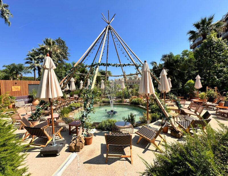 garden in front of monte carlo casino Fontvieille Park