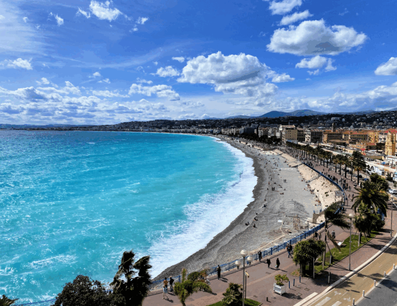 view from Parc de la Colline du Chateau Castle Hill in nice