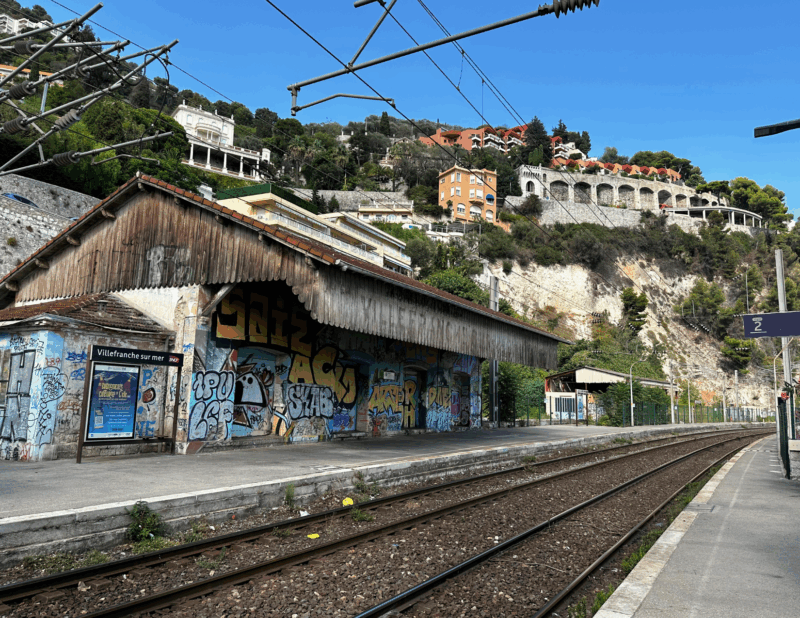 villefranche sur mer train station in south of france