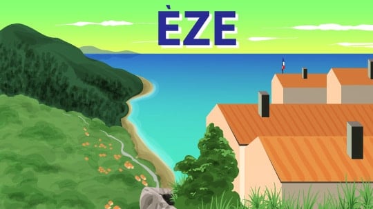 EZE-POSTCARD-south of france