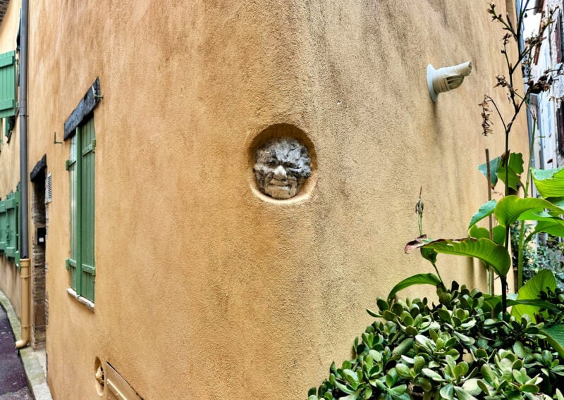 Antibes Old Town: A Local’s Best Things to See, Do & Eat wall carvings in Old Town Antibes South of France Ally Travels