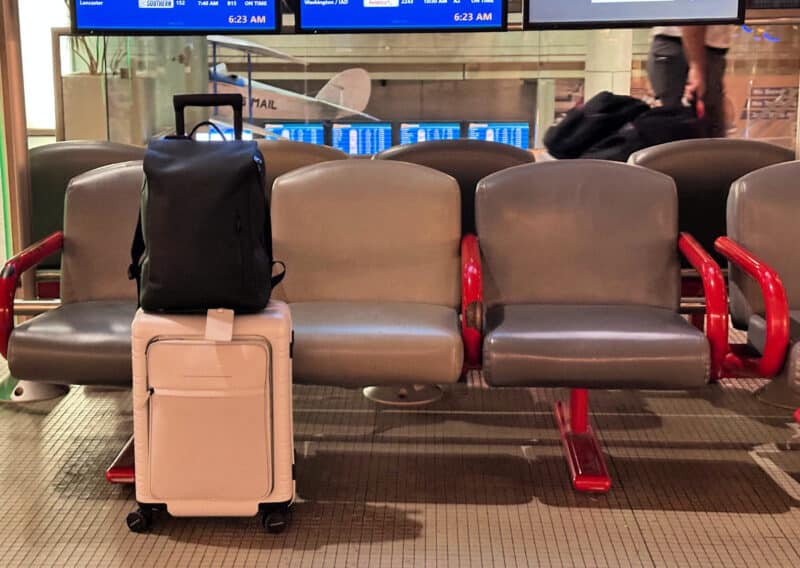 vista backpack maverick co backpack and horizn studios m5 luggage at the airport