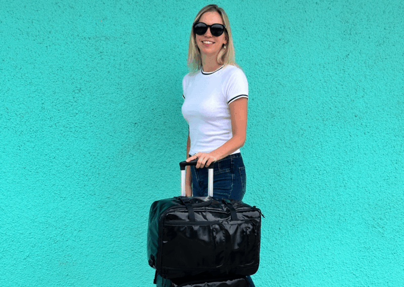Airport Outfits: Effortlessly Stylish & Comfortable Travel Looks Ally with the CALPAK Terra backpack and luggage