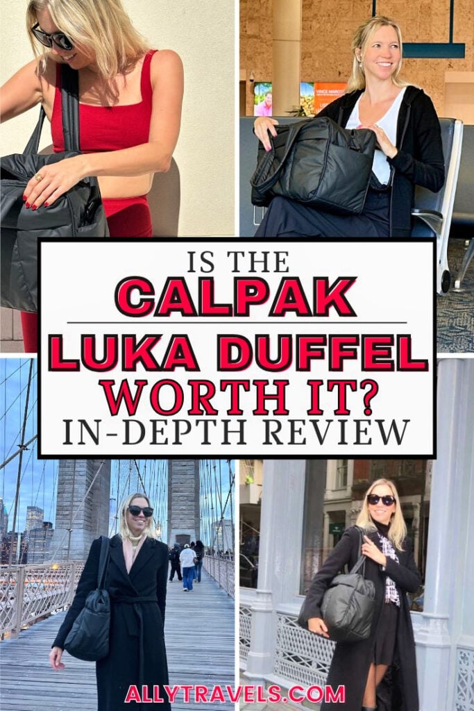 ALLY TRAVELS - CALPAK LUKA DUFFEL REVIEW - BEST PERSONAL ITEM FOR TRAVEL - EVERY DAY CARRY BAG