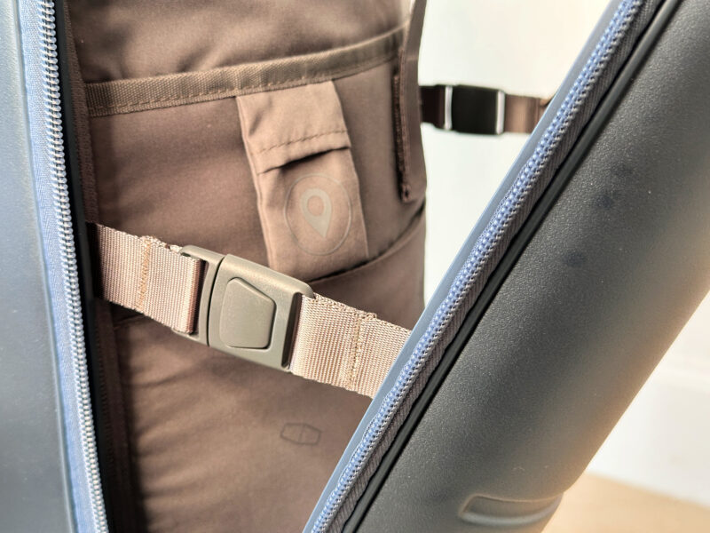 BAGSMART Getaway Carry-On Review: A Budget Travel Gem outer pockets Ally traveling with the BAGSMART Getaway 2022 Front Opening Suitcase