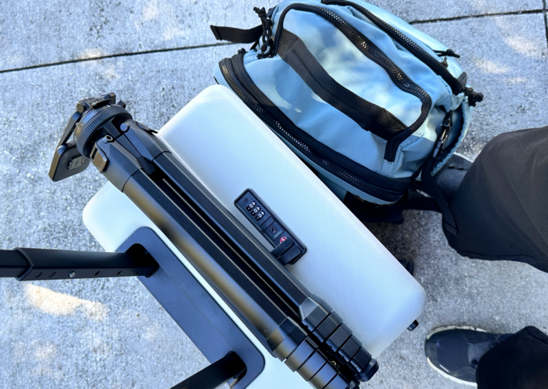 Spring Break Packing List: 10 Must-Have Travel Essentials Ally traveling with the level8 luminous carry-on 20%22 bagsmart blast backpack and peak design travel tripod