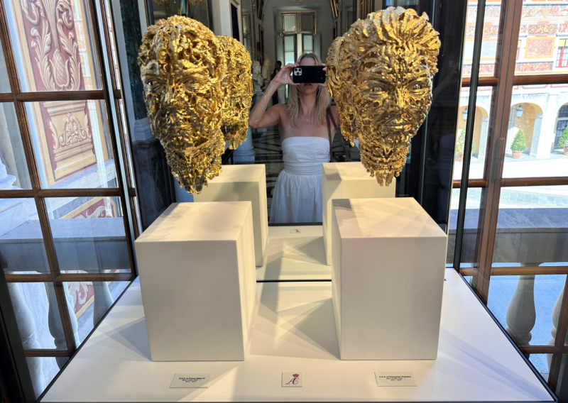 Monaco Palace Tour: Explore the Regal Heart of the Principality artwork of albert and charlene prince and princess of monaco