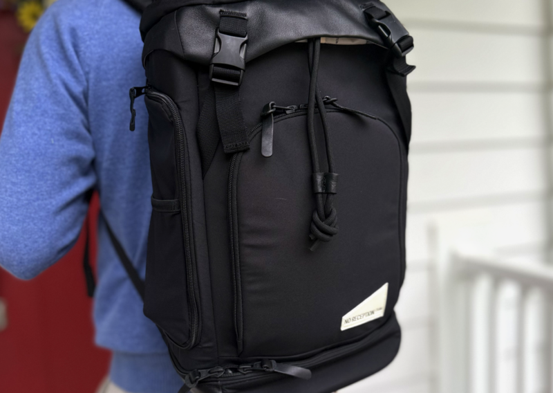 No Reception Club Getaway Bag Review: Easy Travel for Parents Andrew with the No Reception Club Getaway Backpack Review