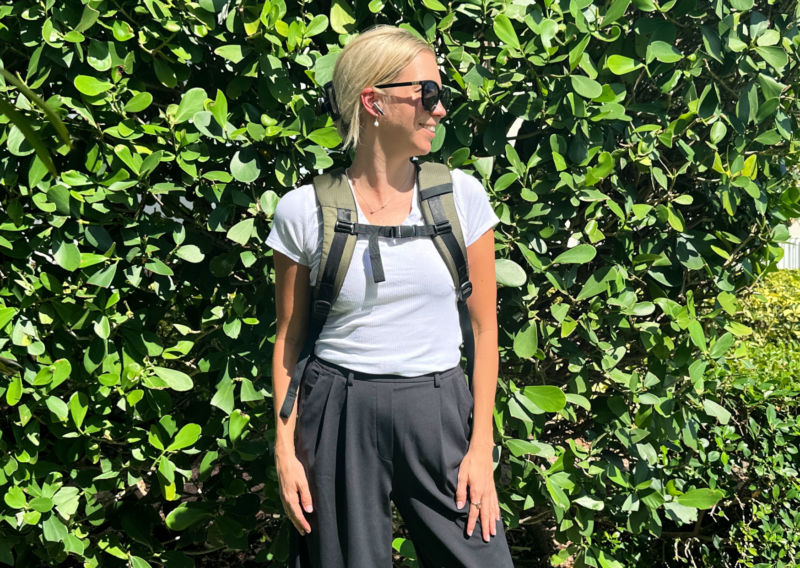 Tomtoc Navigator T-66 Liteway Review: 28L Worth the Hype? ally wearing the Tomtoc T 66 Liteway 28L Backpack Review Lightweight Travel Gear