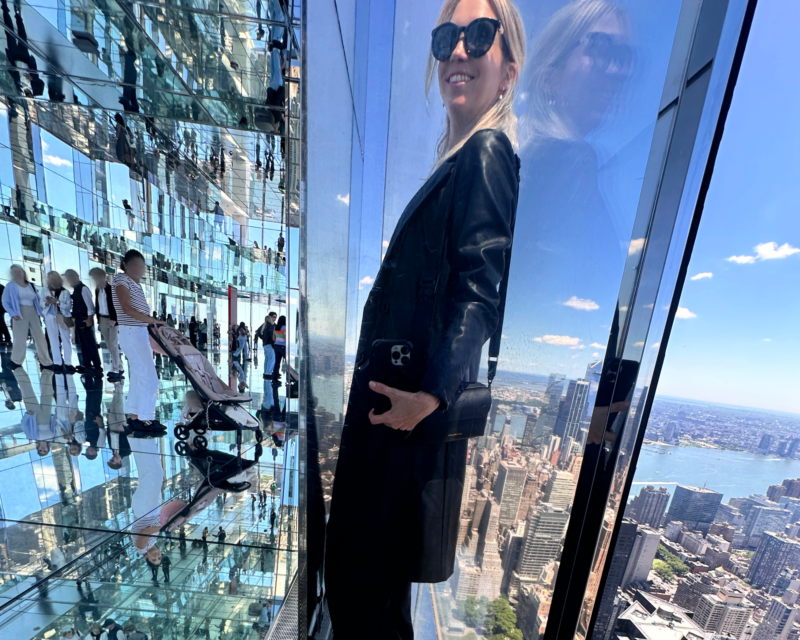 Bandolier Miller Bag Review: The Best Travel Crossbody Bag? ally at the summit with the bandolier crossbody in nyc