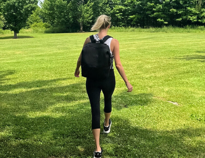 Dagne Dover vs. No Reception Club: Best Travel Diaper Bag? Dagne dover indi backpack ally walking