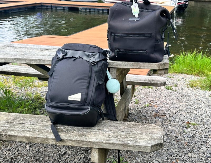 Dagne Dover vs. No Reception Club: Best Travel Diaper Bag? Dagne dover indi backpack vs no reception club getaway bag