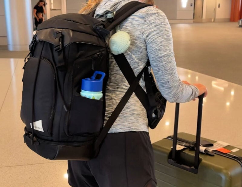 Dagne Dover vs. No Reception Club: Best Travel Diaper Bag? no reception club backpack at the airport-3