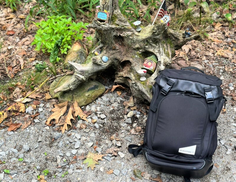 Dagne Dover vs. No Reception Club: Best Travel Diaper Bag? no reception club getaway backpack - in nature