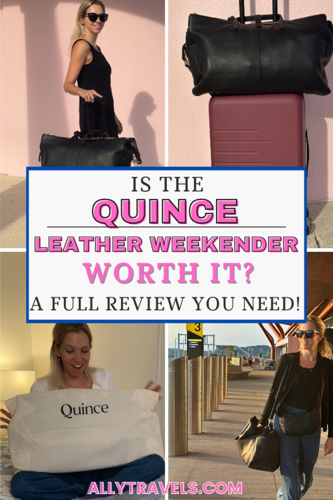 QUINCE ITALIAN LEATHER WEEKENDER REVIEW PIN