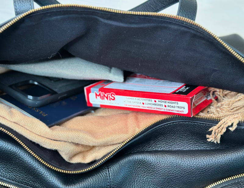 Quince Italian Leather Weekender Review: Worth It? outer pocket quince leather weekender