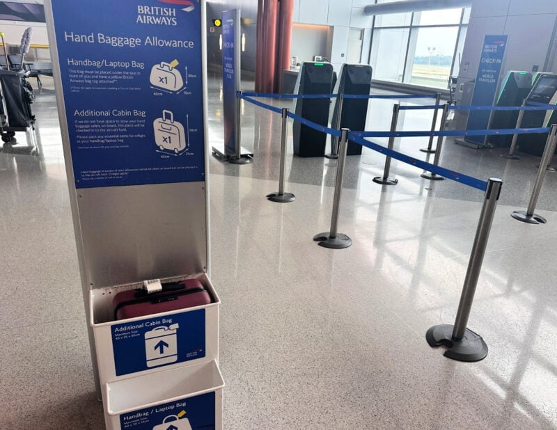 Quince Carry-On Review 2026: Worth It After 4 Real Trips? quince carry-on in the British airways sizer - ally travels - Pittsburgh airport